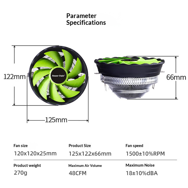 PowerTrain Armored DL120Q Unde - Air Cooler Cpu review and price