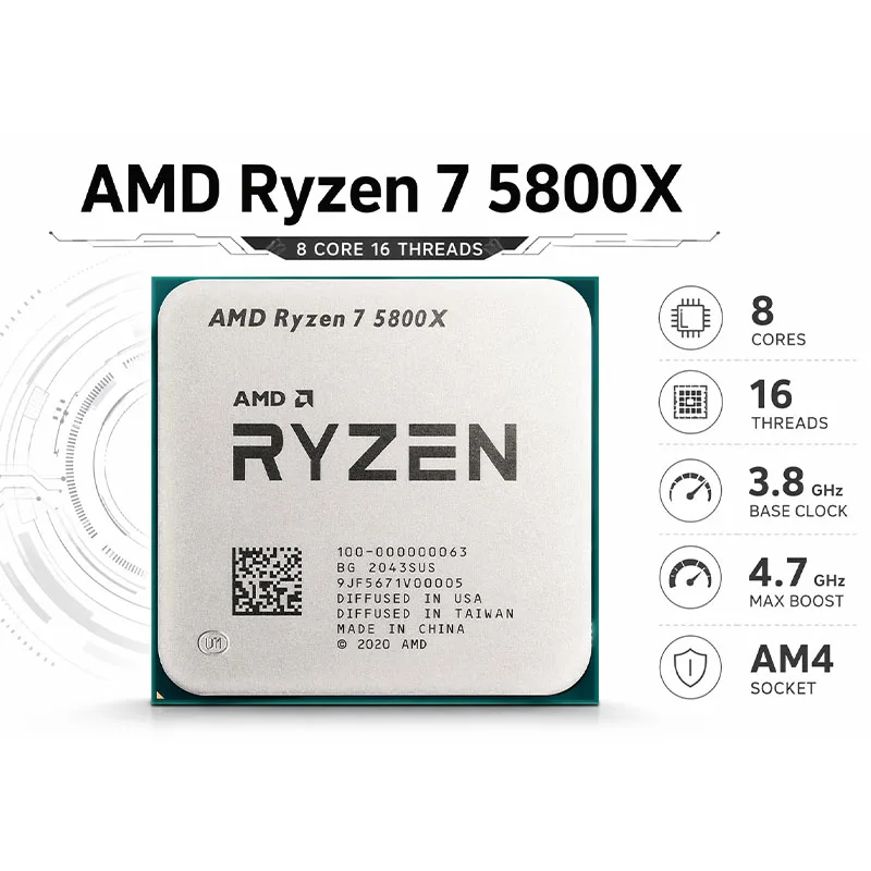 AMD Ryzen 7 5800X Unlocked Ove - Cpu Fan review and price